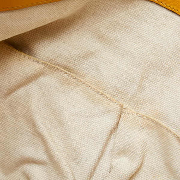 グッチ GGキャンバス ベラ バンブー ハンドバッグ ショルダーバッグ 2WAY 282300 ベージュ イエロー キャンバス レザー レディース GUCCI 【中古】