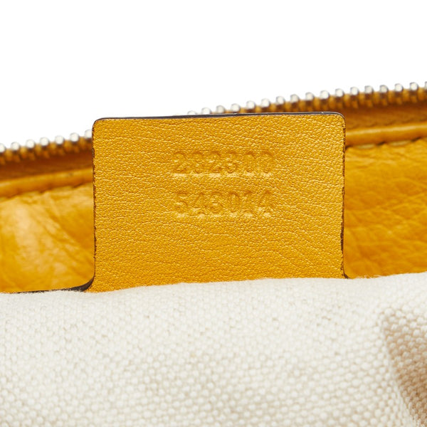 グッチ GGキャンバス ベラ バンブー ハンドバッグ ショルダーバッグ 2WAY 282300 ベージュ イエロー キャンバス レザー レディース GUCCI 【中古】