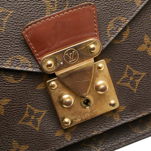 ルイ ヴィトン モノグラム モンソー28 ハンドバッグ ショルダーバッグ 2WAY M51185 ブラウン PVC レザー レディース LOUIS VUITTON 【中古】