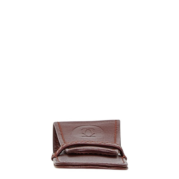 カルティエ ペンケース ワインレッド レザー レディース CARTIER 【中古】