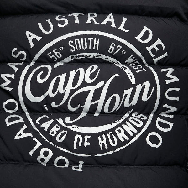 CAPE HORN ダウンコート ダウンジャケット サイズ：44 ブラック ナイロン ポリウレタン ダウン90％/フェザー10％ レディース 【中古】