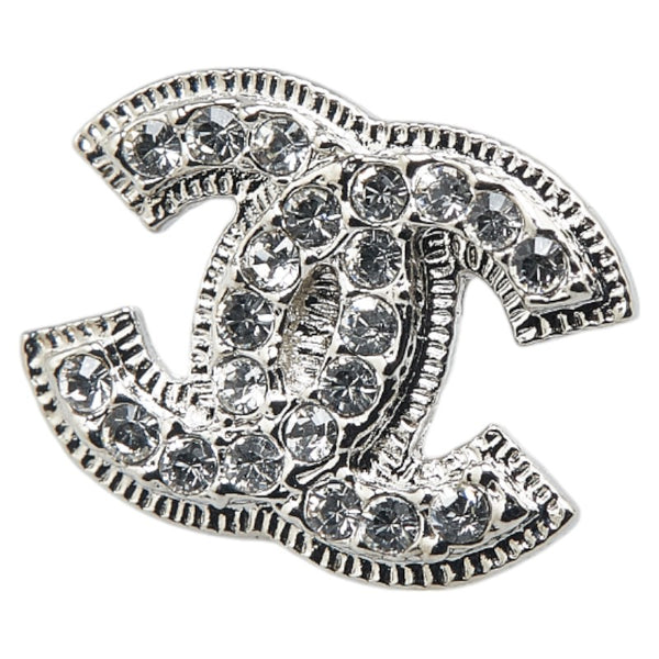 シャネル ココマーク ラインストーン ピアス 1個 シルバー メタル レディース CHANEL 【中古】