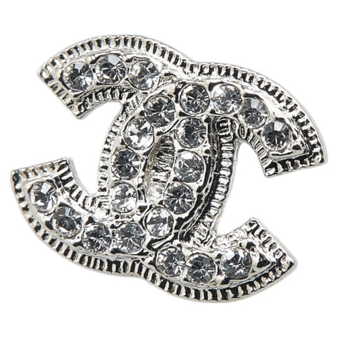シャネル ココマーク ラインストーン ピアス 1個 シルバー メタル レディース CHANEL 【中古】