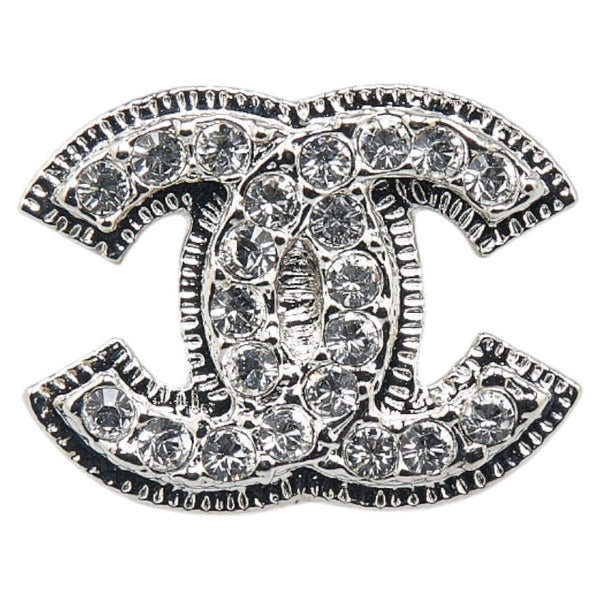 シャネル ココマーク ラインストーン ピアス 1個 シルバー メタル レディース CHANEL 【中古】