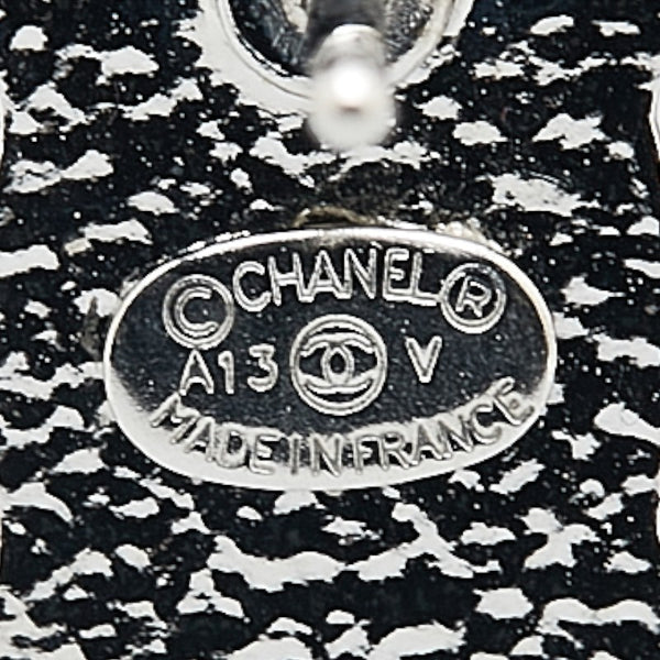 シャネル ココマーク ラインストーン ピアス 1個 シルバー メタル レディース CHANEL 【中古】
