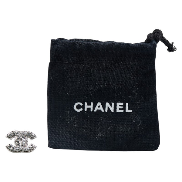 シャネル ココマーク ラインストーン ピアス 1個 シルバー メタル レディース CHANEL 【中古】