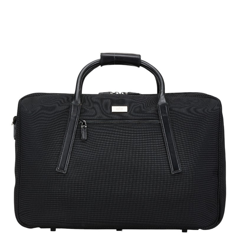 グッチ ボストンバッグ トラベルバッグ 旅行用バッグ 002689 ブラック キャンバス レザー レディース GUCCI 【中古】