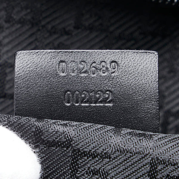 グッチ ボストンバッグ トラベルバッグ 旅行用バッグ 002689 ブラック キャンバス レザー レディース GUCCI 【中古】