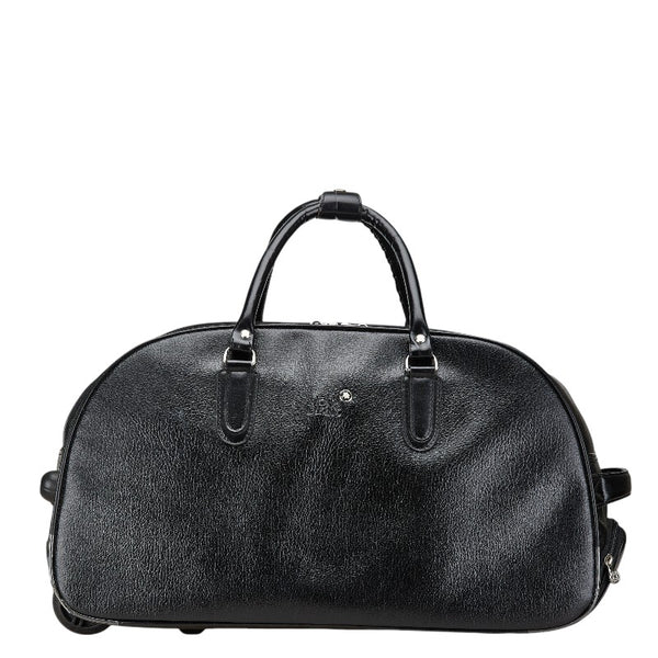 モンブラン ボストンバッグ キャリーバッグ ブラック レザー レディース MONTBLANC 【中古】
