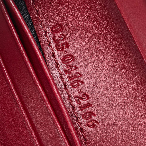 グッチ パイソン 二つ折り財布 ワインレッド レザー レディース GUCCI 【中古】