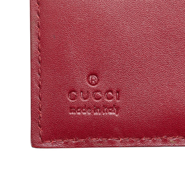 グッチ パイソン 二つ折り財布 ワインレッド レザー レディース GUCCI 【中古】