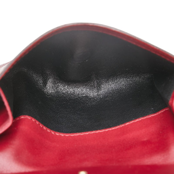 グッチ パイソン 二つ折り財布 ワインレッド レザー レディース GUCCI 【中古】