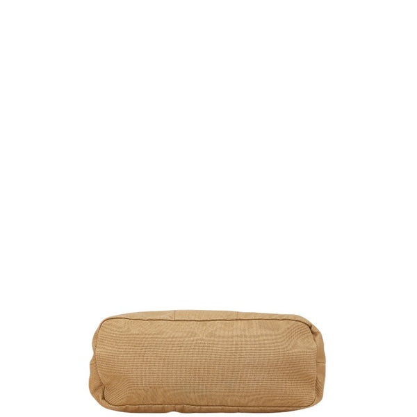 バーバリー ロゴ ハンドバッグ トートバッグ ベージュ ブラウン キャンバス レザー レディース BURBERRY 【中古】