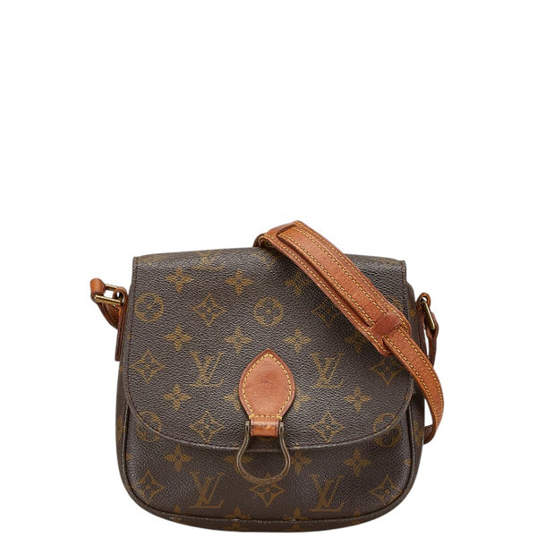ルイ ヴィトン モノグラム ミニ サンクルー ショルダーバッグ M51244 ブラウン PVC レザー レディース LOUIS VUITTON 【中古】