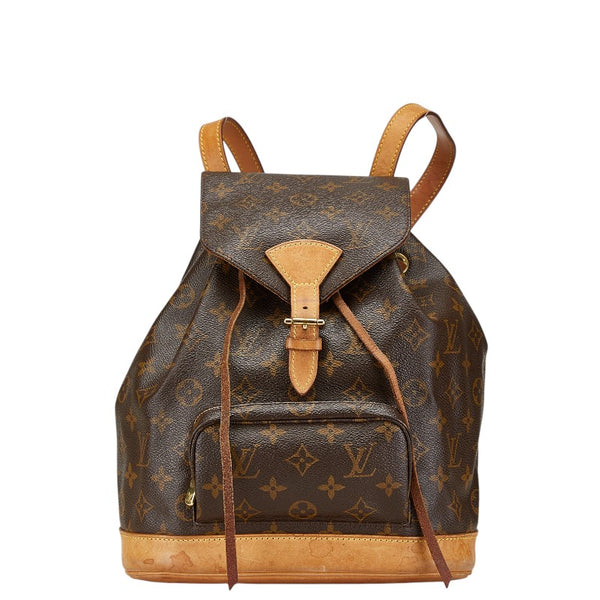 ルイ ヴィトン モノグラム モンスリMM リュック バックパック M51136 ブラウン PVC レザー レディース LOUIS VUITTON 【中古】
