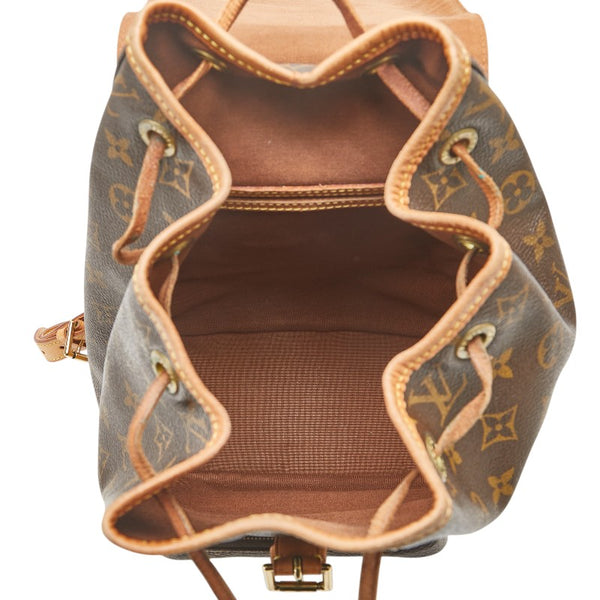ルイ ヴィトン モノグラム モンスリMM リュック バックパック M51136 ブラウン PVC レザー レディース LOUIS VUITTON 【中古】