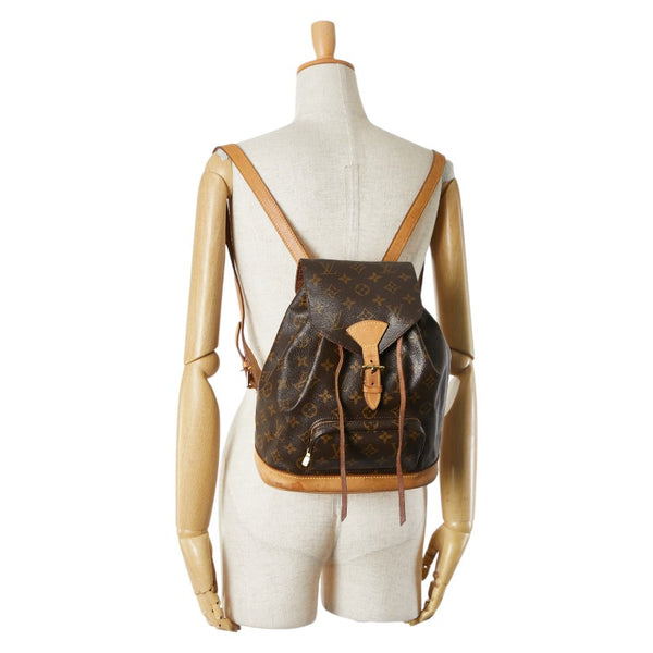 ルイ ヴィトン モノグラム モンスリMM リュック バックパック M51136 ブラウン PVC レザー レディース LOUIS VUITTON 【中古】