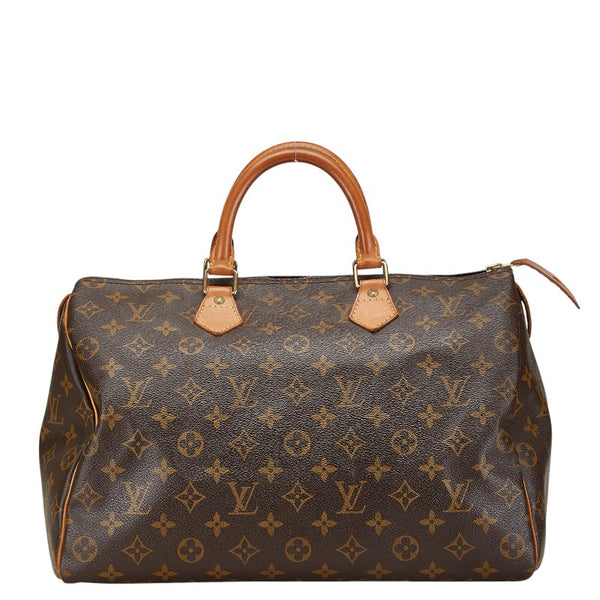 ルイ ヴィトン モノグラム スピーディ35 ハンドバッグ ボストンバッグ M41524 ブラウン PVC レザー レディース LOUIS VUITTON 【中古】