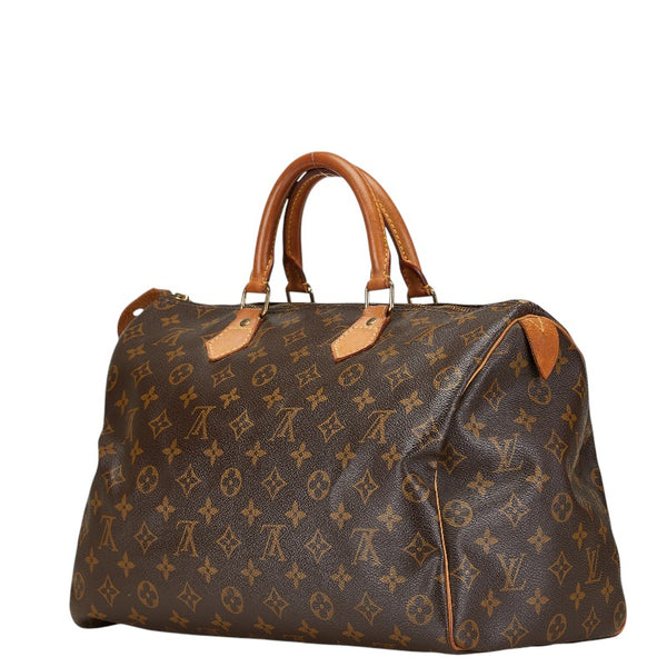 ルイ ヴィトン モノグラム スピーディ35 ハンドバッグ ボストンバッグ M41524 ブラウン PVC レザー レディース LOUIS VUITTON 【中古】