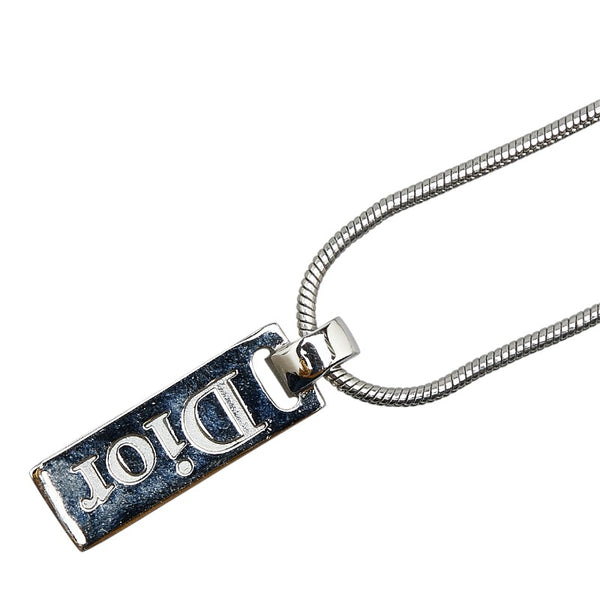 ディオール ロゴプレート ネックレス シルバー メタル レディース Dior 【中古】