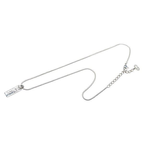 ディオール ロゴプレート ネックレス シルバー メタル レディース Dior 【中古】