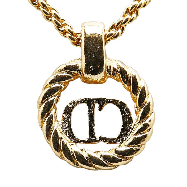 ディオール CDロゴ ネックレス ゴールド メッキ レディース Dior 【中古】