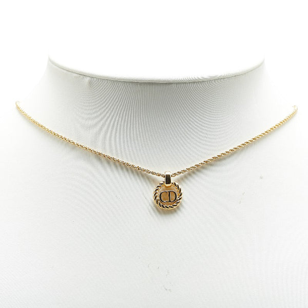 ディオール CDロゴ ネックレス ゴールド メッキ レディース Dior 【中古】