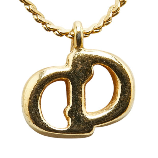 ディオール CDロゴ ネックレス ゴールド メッキ レディース Dior 【中古】