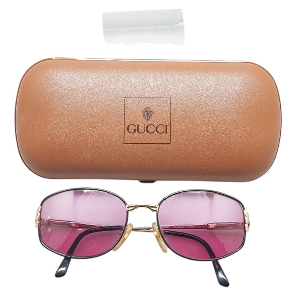 グッチ サングラス パープル ブラック ゴールド プラスチック レディース GUCCI 【中古】