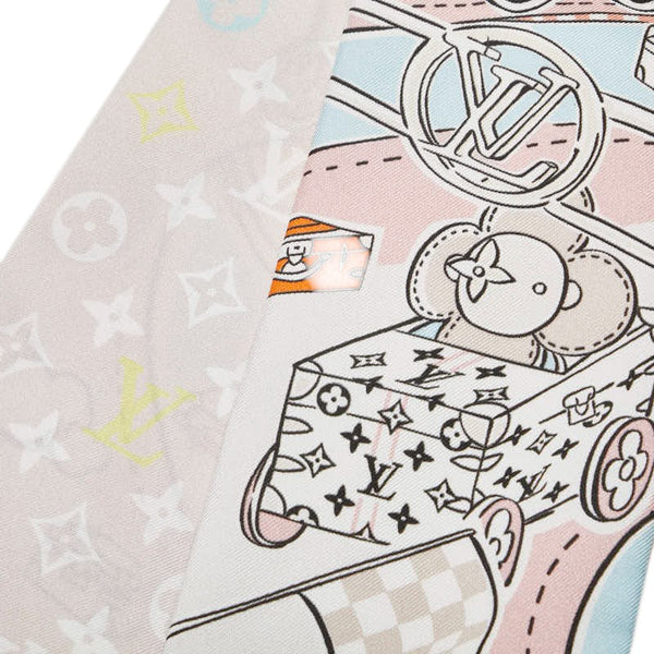 ルイ ヴィトン バンドー スピーディ ヴィヴィエンヌ スカーフ M79479 ローズクレール ピンク マルチカラー シルク レディース LOUIS VUITTON 【中古】