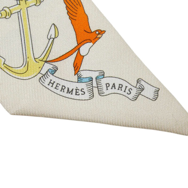 エルメス ツイリー SUR MON NUAGE 私の雲 スカーフ ホワイト マルチカラー シルク レディース HERMES 【中古】