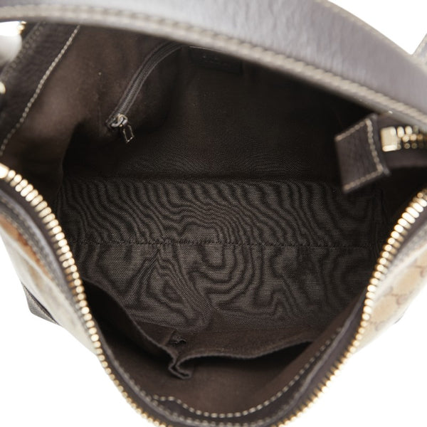 グッチ GGクリスタル ワンショルダーバッグ ハンドバッグ 336650 ブラウン PVC レザー レディース GUCCI 【中古】