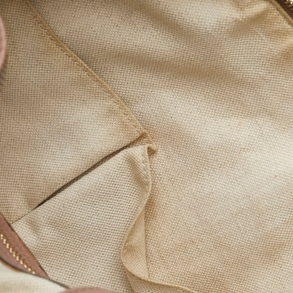 グッチ GGキャンバス ミニボストンバッグ ショルダーバッグ 2WAY 269876 ピンク ベージュ キャンバス レザー レディース GUCCI 【中古】