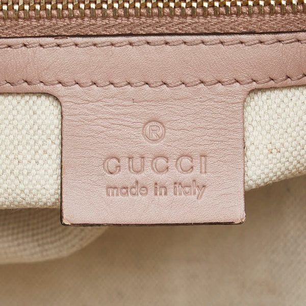 グッチ GGキャンバス ミニボストンバッグ ショルダーバッグ 2WAY 269876 ピンク ベージュ キャンバス レザー レディース GUCCI 【中古】