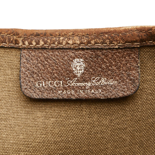 グッチ オールドグッチ GGスプリーム シェリーライン トートバッグ 39.02.003 ベージュ ブラウン PVC レザー レディース GUCCI 【中古】