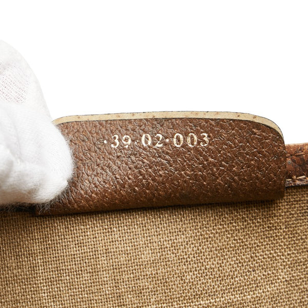 グッチ オールドグッチ GGスプリーム シェリーライン トートバッグ 39.02.003 ベージュ ブラウン PVC レザー レディース GUCCI 【中古】