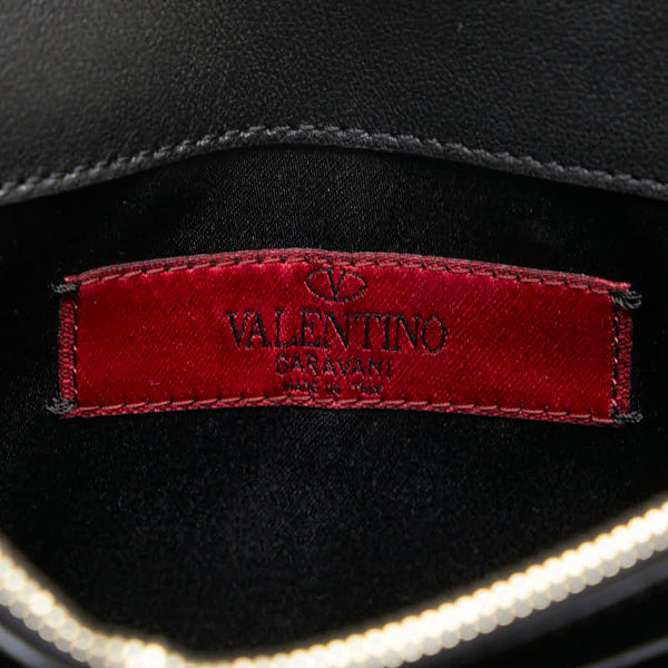 ヴァレンチノ スタッズ ショルダーバッグ ブラック レザー レディース Valentino 【中古】