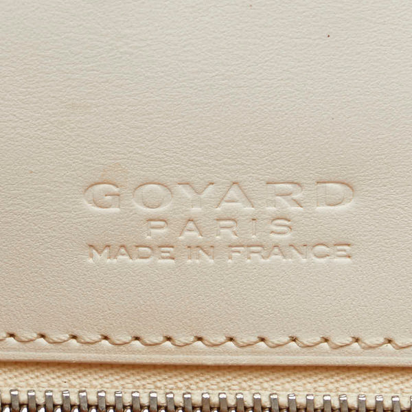 ゴヤール ベルヴェデールMM ショルダーバッグ ホワイト PVC レザー レディース GOYARD 【中古】