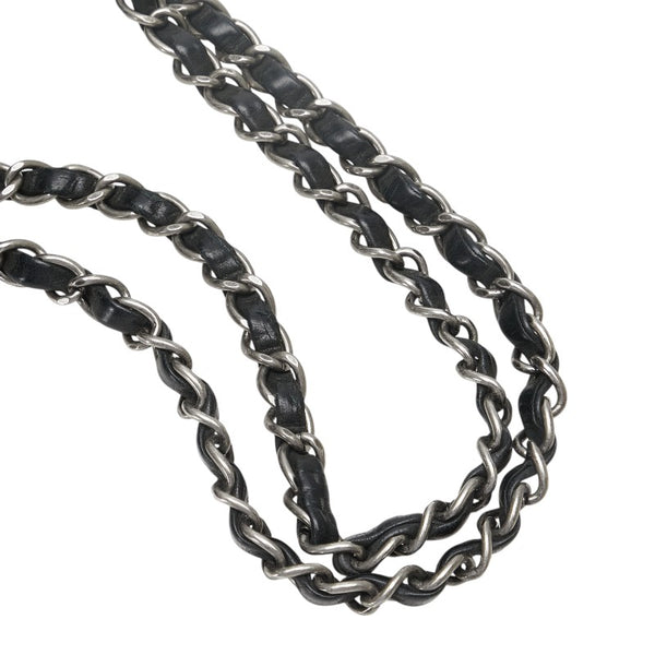 シャネル マトラッセ ココマーク チェーン ショルダーバッグ ブラック ラムスキン レディース CHANEL 【中古】