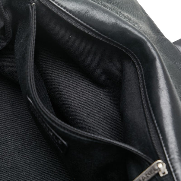 シャネル マトラッセ ココマーク チェーン ショルダーバッグ ブラック ラムスキン レディース CHANEL 【中古】