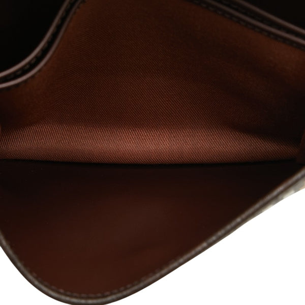 バーバリー ノバチェック シャドーホース ポーチ ベージュ ブラック キャンバス レザー レディース BURBERRY 【中古】