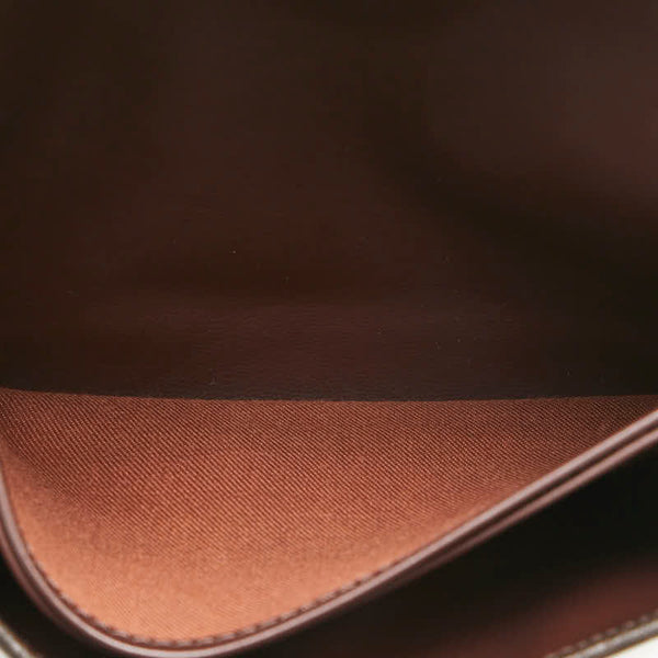 バーバリー ノバチェック シャドーホース ポーチ ベージュ ブラック キャンバス レザー レディース BURBERRY 【中古】