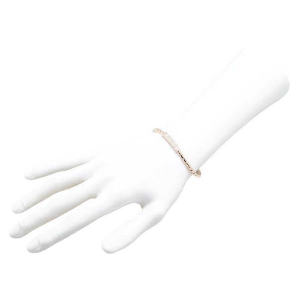 K18PG ピンクゴールド ダイヤ0.10ct ブレスレット レディース 【中古】
