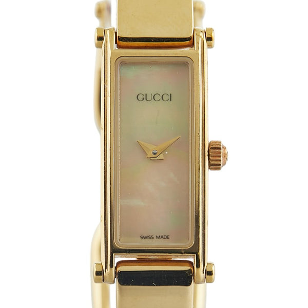 グッチ 腕時計 バングルウォッチ 1500 クオーツ ホワイト文字盤 ステンレススチール レディース GUCCI 【中古】