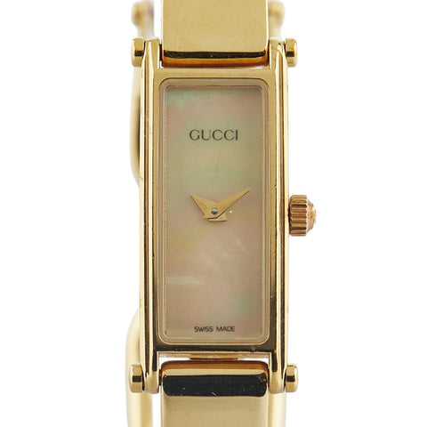 グッチ 腕時計 バングルウォッチ 1500 クオーツ ホワイト文字盤 ステンレススチール レディース GUCCI 【中古】