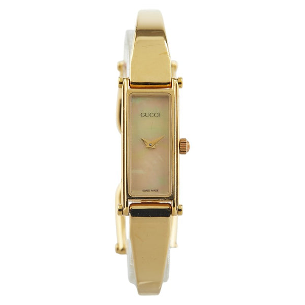グッチ 腕時計 バングルウォッチ 1500 クオーツ ホワイト文字盤 ステンレススチール レディース GUCCI 【中古】