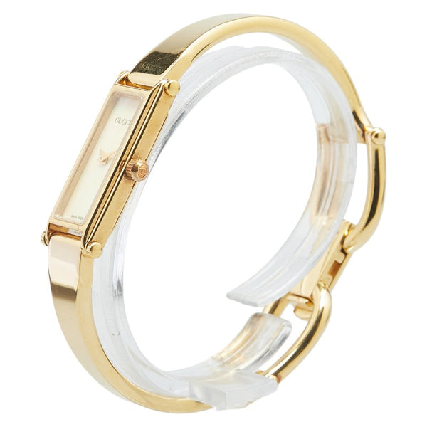 グッチ 腕時計 バングルウォッチ 1500 クオーツ ホワイト文字盤 ステンレススチール レディース GUCCI 【中古】