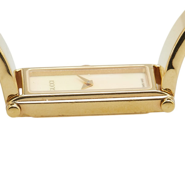 グッチ 腕時計 バングルウォッチ 1500 クオーツ ホワイト文字盤 ステンレススチール レディース GUCCI 【中古】