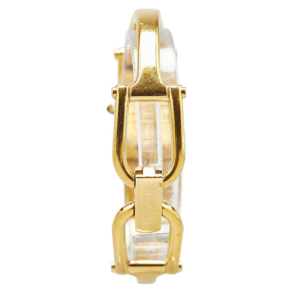 グッチ 腕時計 バングルウォッチ 1500L クオーツ ホワイト文字盤 ステンレススチール レディース GUCCI 【中古】