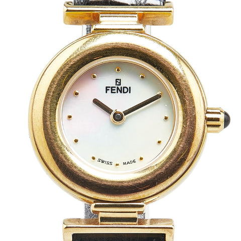 フェンディ ベルト（社外品） 腕時計 320L クオーツ ホワイト文字盤 ステンレススチール レディース FENDI 【中古】